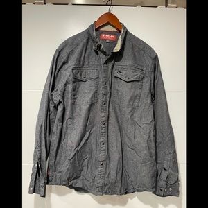 Used Simms jean like shirt size large